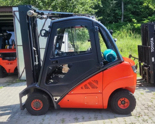 Linde H25T-01 – kabina operatora, podnoszenie 5510 mm, wynajem wózków Małopolska i Śląsk