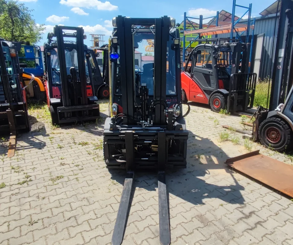 Widły i maszt Linde H35T 3500 kg – wynajem wózków widłowych Chrzanów, Jaworzno, Kraków